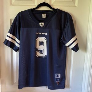 Dallas Cowboys Authentic Apparel # 9 Tony Romo Blue Jersey, Youth-XL
